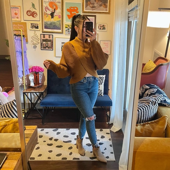 ASTR The Label Rayn Ribbed Knit Crossover Sweater - Picture 9 of 11